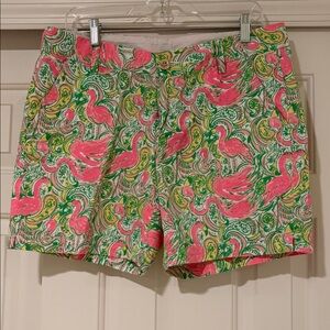 VGUC Lilly Pulitzer Flamingo Print Shorts